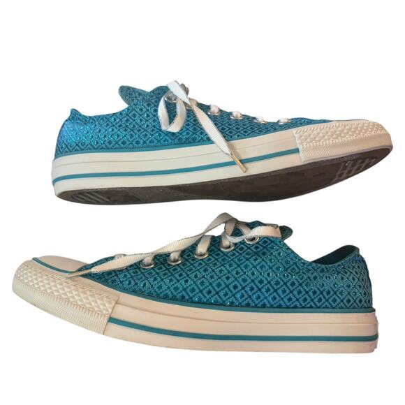 Converse All Star Blue Sparkle Specialty Oxford Size 9 - Picture 7 of 8